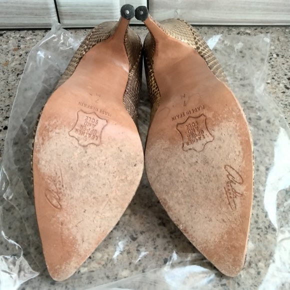 Vintage 1980's Genuine Snakeskin Pump Heel - Picture 5 of 8